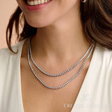 Double Strand Necklace in White Gold (8.87 CT. TW.)