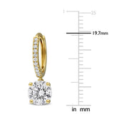 2 1/10 CT TW Lab Grown Diamond Drop Earrings in 14k Yellow Gold