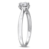 3/8 CT TW Lab Grown Diamond Solitaire Engagement Ring in 14k White Gold