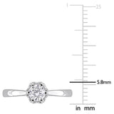 3/8 CT TW Lab Grown Diamond Solitaire Engagement Ring in 14k White Gold
