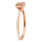 1/10 CT TW Lab Grown Diamond Halo Engagement Ring in 14k Rose Gold