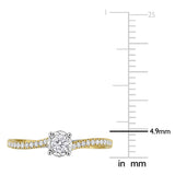 1/4 CT TW Lab Grown Diamond Solitaire Engagement Ring in 14k Two-Tone Gold