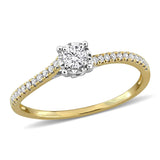 1/4 CT TW Lab Grown Diamond Solitaire Engagement Ring in 14k Two-Tone Gold