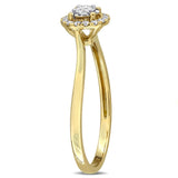 1/6 CT TW Lab Grown Diamond Halo Engagement Ring in 14k Two Tone Gold