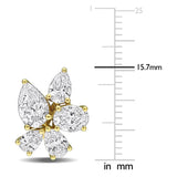 4 1/4 CT TW Lab Grown Diamond Cluster Stud Earrings in 14k Yellow Gold