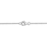 1 2/5 CT TW Lab Grown Diamond and Created Ruby Necklace in 14k White Gold