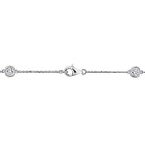 1 4/5 CT TW Lab Grown Diamond Station Necklace in 14k White Gold