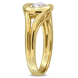 1 1/4 CT Pear Shaped Lab Grown Diamond Solitaire Engagement Ring in 14k Yellow Gold