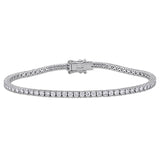 3 CT TW Lab Grown Diamond Tennis Bracelet in 14k White Gold