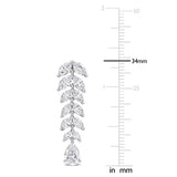 5 CT TW Multi Shaped Lab Grown Diamond Drop Earrings in 14k White Gold