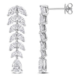 5 CT TW Multi Shaped Lab Grown Diamond Drop Earrings in 14k White Gold
