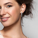 5 CT TW Multi Shaped Lab Grown Diamond Drop Earrings in 14k White Gold