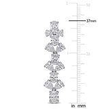 5 3/8 CT TW Multi Shaped Lab Grown Diamond Drop Earrings in 14k White Gold