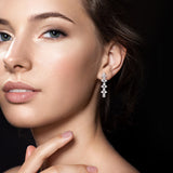 5 3/8 CT TW Multi Shaped Lab Grown Diamond Drop Earrings in 14k White Gold