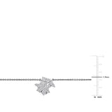 1 1/8 CT TW Lab Grown Diamond Cluster Station Necklace in 14k White Gold