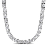 7 CT TW Lab Grown Diamond Tennis Necklace in Sterling Silver