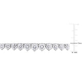 15 4/5 CT TW Lab Grown Diamond Graduated Tennis Necklace in 14k White Gold