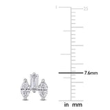 3/4 CT TW Multi Shaped Lab Grown Diamond Stud Earrings in 14k White Gold