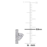 3/8 CT TW Multi Shaped Lab Grown Diamond Stud Earrings in 14k White Gold