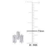 4/5 CT TW Multi Shaped Lab Grown Diamond Cluster Stud Earrings in 14k White Gold