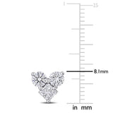 1 1/5 CT TW Multi Shaped Lab Grown Diamond Heart Stud Earrings in 14k White Gold