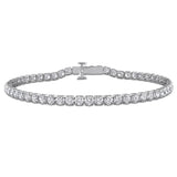 5 1/5 CT TW Lab Grown Diamond Tennis Bracelet in 18k White Gold