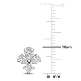 1 CT TW Lab Grown Diamond Cluster Stud Earrings in 14k White Gold