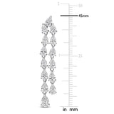 5 1/3 CT TW Lab Grown Diamond Double Drop Earrings in 14k White Gold