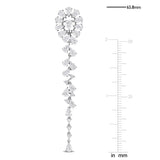 4 3/4 CT TW Multi Shaped Lab Grown Diamond Drop Earrings in 14k White Gold