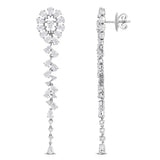 4 3/4 CT TW Multi Shaped Lab Grown Diamond Drop Earrings in 14k White Gold