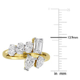 1 7/8 CT TW Multi Shaped Lab Grown Diamond Wrap Ring in 14k Two-Tone Gold