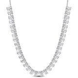 4 1/5 CT TW Multi Shaped Lab Grown Diamond Necklace in 14k White Gold