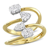 1 4/5 CT TW Multi Shaped Lab Grown Diamond Ring in 14k White and Yellow Gold
