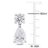 4 1/2 CT TW Multi Shaped Lab Grown Diamond Drop Earrings in 14k White Gold