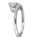 4/5 CT TW Multi Shaped Lab Grown Diamond Ring in 14k White Gold