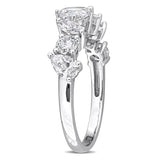 1 5/8 CT TW Multi Shaped Lab Grown Diamond Semi Eternity Band in 14k White Gold