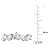 1 5/8 CT TW Multi Shaped Lab Grown Diamond Semi Eternity Band in 14k White Gold