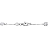 3 1/4 CT TW Multi Shaped Lab Grown Diamond Station Bracelet in 14k White Gold