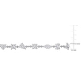 3 1/4 CT TW Multi Shaped Lab Grown Diamond Station Bracelet in 14k White Gold