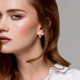 3 1/2 CT TW Pear Shaped Lab Grown Diamond Drop Earrings in 14k White Gold