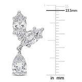 4 5/8 CT TW Multi Shaped Lab Grown Diamond Drop Earrings in 14k White Gold
