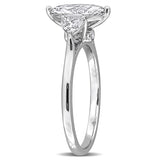 1 3/8 CT TW Multi Shaped Lab Grown Diamond Ring in 14k White Gold
