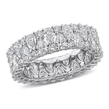 3 4/5 CT TW Multi Shaped Lab Grown Diamond Eternity Band in 14k White Gold