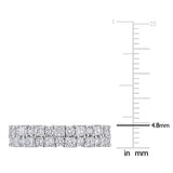 3 1/7 CT TW Multi Shaped Lab Grown Diamond Double Row Eternity Band in 14k White Gold