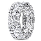 4 1/2 CT TW Multi Shaped Lab Grown Diamond Eternity Band in 14k White Gold