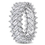 4 4/5 CT TW Multi Shaped Lab Grown Diamond Eternity Band in 14k White Gold