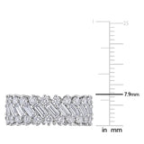 4 4/5 CT TW Multi Shaped Lab Grown Diamond Eternity Band in 14k White Gold