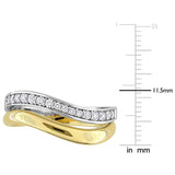 1/4 CT TW Lab Grown Diamond Wave Ring in 14k Two-Tone Gold