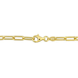 1 CT TW Lab Grown Diamond Paperclip Bracelet in Yellow Plated Sterling Silver