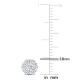 1/2 CT TW Lab Grown Floral Cluster Stud Earrings in Sterling Silver